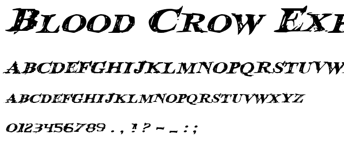 Blood Crow Expanded Italic police